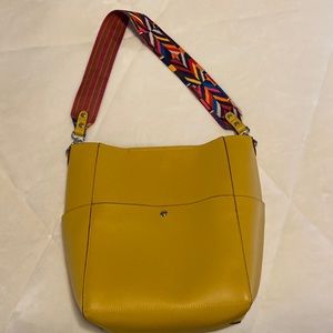 Bromen yellow leather handbag